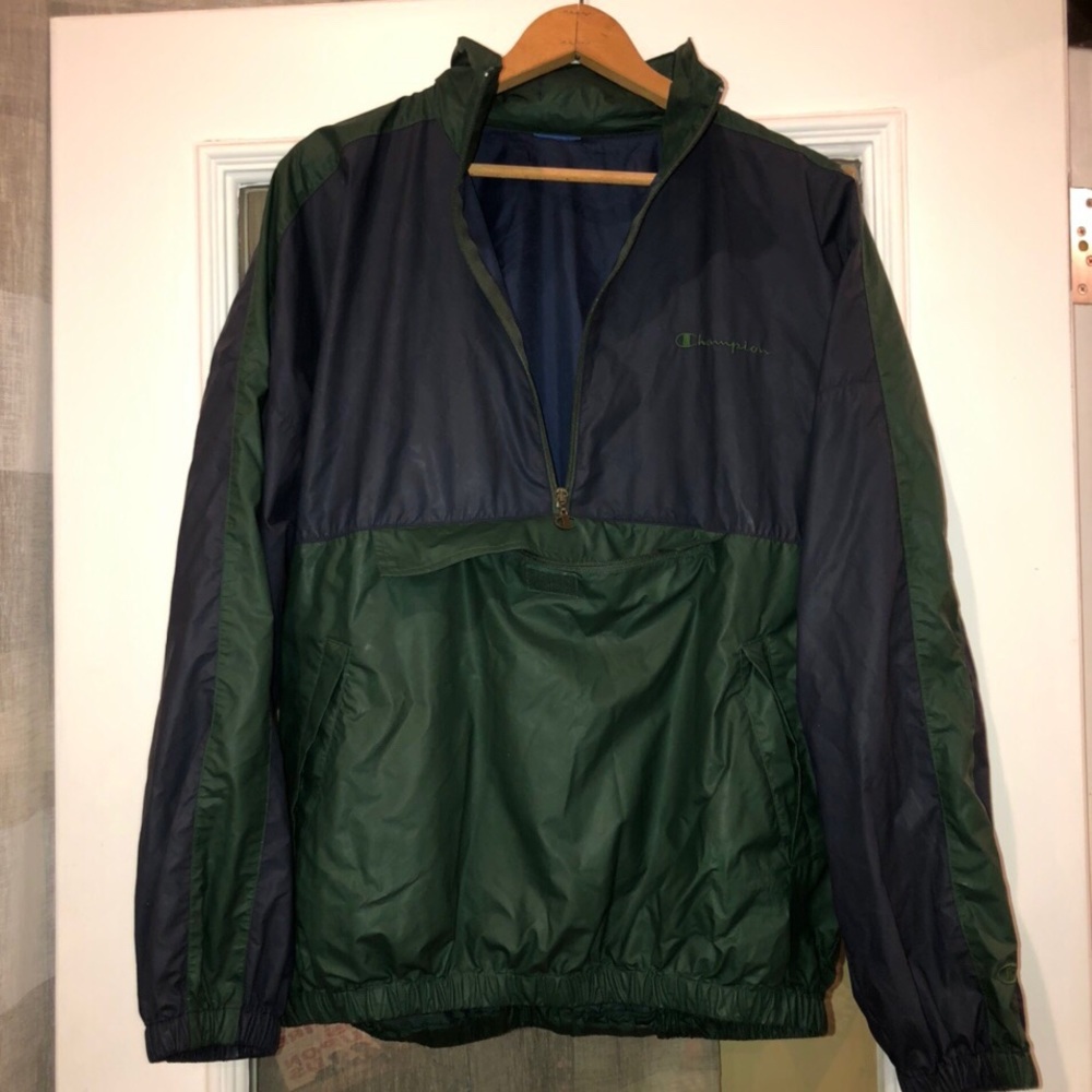 champion windbreaker Large mens anorak hood rain